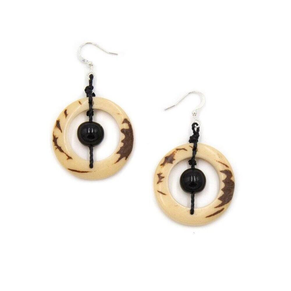 Fair Trade Tagua Nut Organic Earrings Jewelry (Sustainable & Eco-Friendly)
